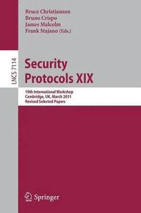 bokomslag Security Protocols XIX