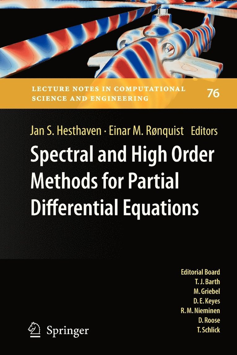 Spectral and High Order Methods for Partial Differential Equations 1