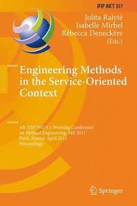 bokomslag Engineering Methods in the Service-Oriented Context