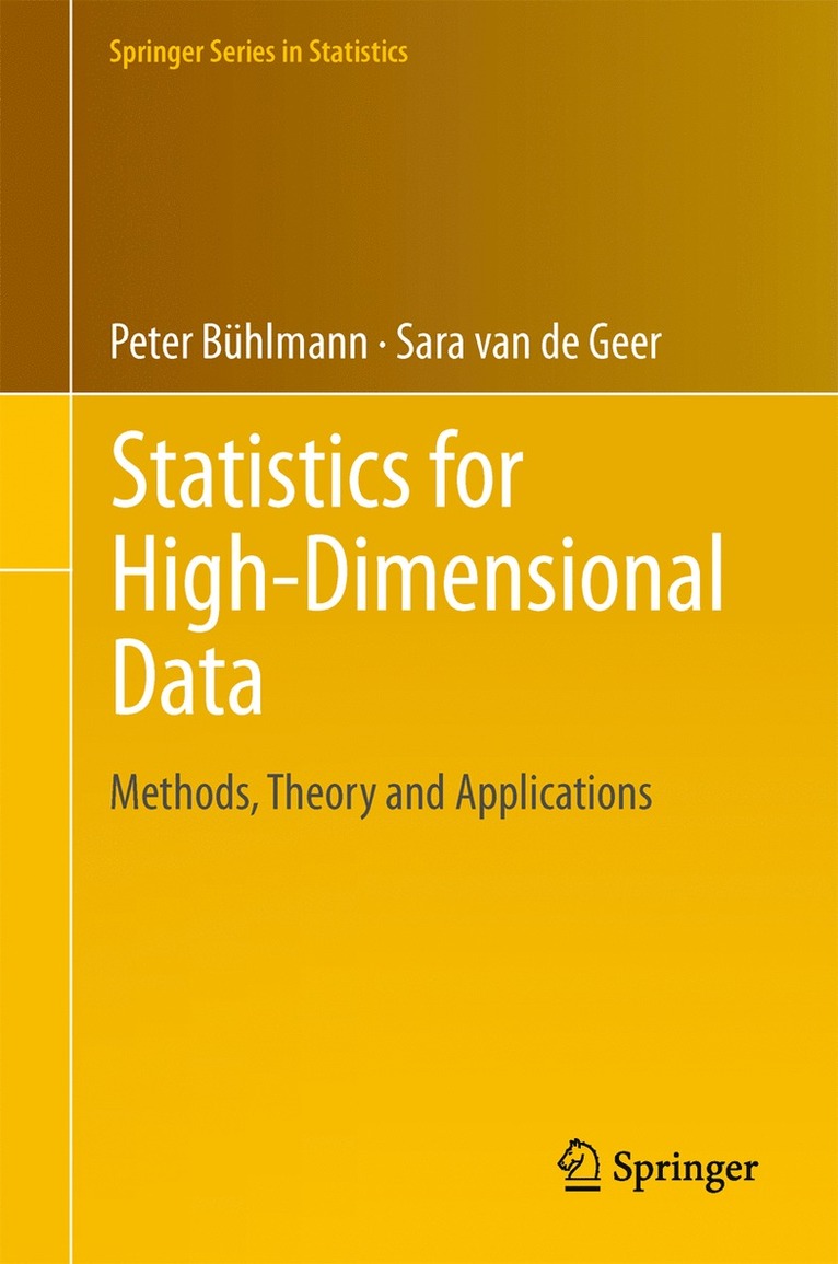 Peter Bühlmann, Sara van de Geer, Peter Buhlmann, Sara Van de Geer, Sara van de Geer - Statistics for High-Dimensional Data, Häftad