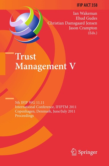 Ian Wakeman, Ehud Gudes, Christian Damsgaard Jensen, Jason Crampton - Trust Management V, Häftad