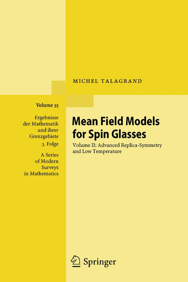 Michel Talagrand - Mean Field Models for Spin Glasses, Häftad