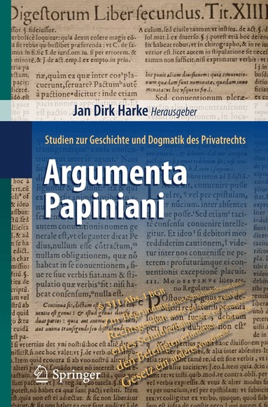 Jan Dirk Harke - Argumenta Papiniani, Häftad