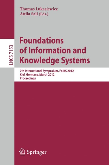 bokomslag Foundations of Information and Knowledge Systems