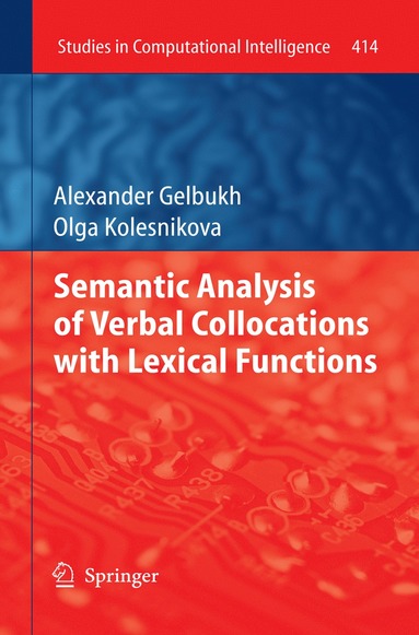 bokomslag Semantic Analysis of Verbal Collocations with Lexical Functions