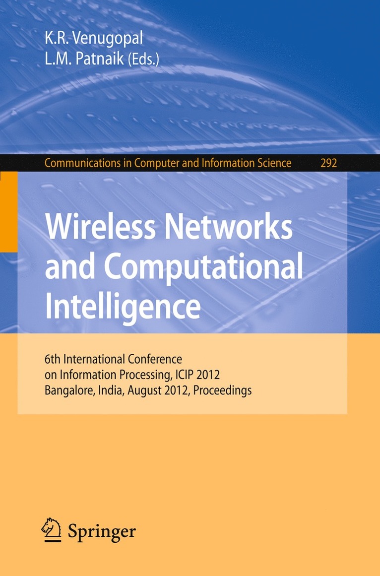 K. R. Venugopal, L. M. Patnaik - Wireless Networks and Computational Intelligence, Häftad