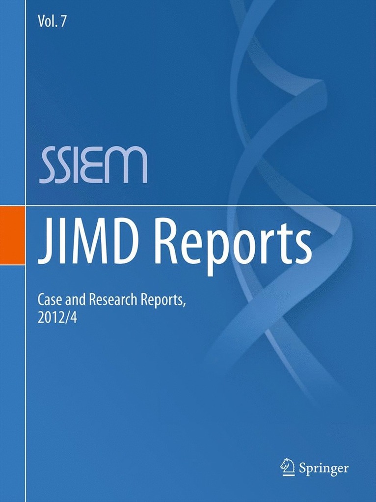 Johannes Zschocke, K Michael Gibson, Garry Brown, Eva Morava, Verena Peters, K. Michael Gibson - JIMD Reports - Case and Research Reports, 2012/4, Häftad