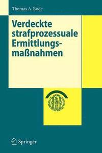 bokomslag Verdeckte strafprozessuale Ermittlungsmaßnahmen