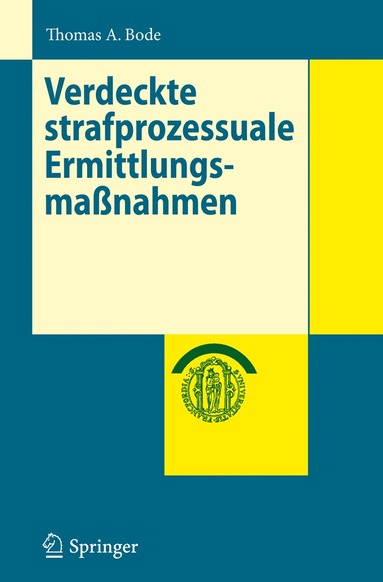 bokomslag Verdeckte strafprozessuale Ermittlungsmaßnahmen