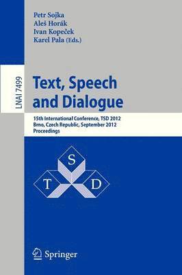 Text, Speech and Dialogue 1