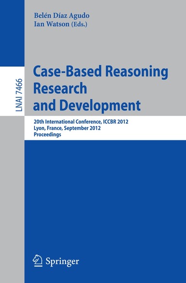 Belén Díaz Agudo, Ian Watson - Case-Based Reasoning Research and Development, Häftad