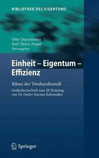 bokomslag Einheit - Eigentum - Effizienz