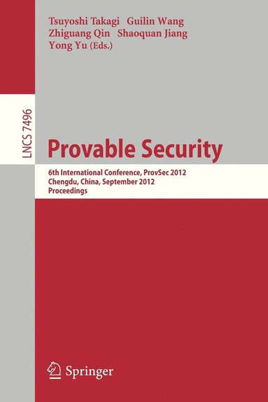 bokomslag Provable Security