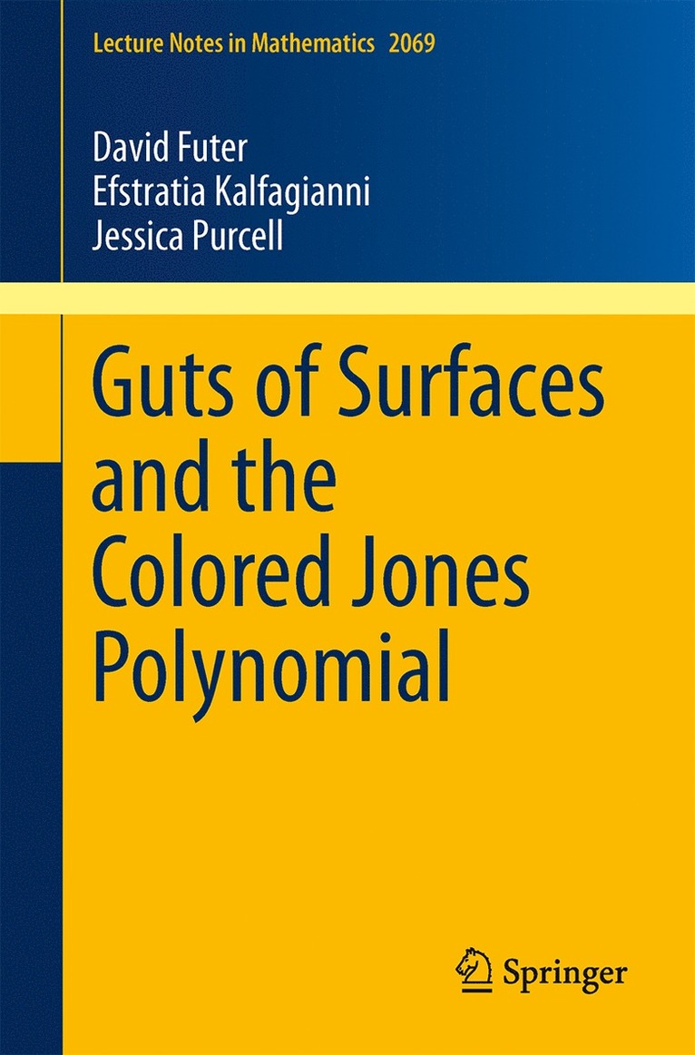 David Futer, Efstratia Kalfagianni, Jessica Purcell - Guts of Surfaces and the Colored Jones Polynomial, Häftad