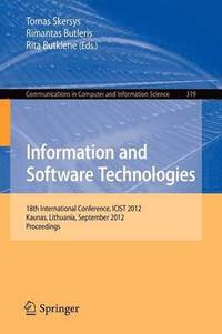 bokomslag Information and Software Technologies
