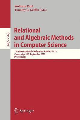 bokomslag Relational and Algebraic Methods in Computer Science