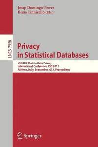 bokomslag Privacy in Statistical Databases