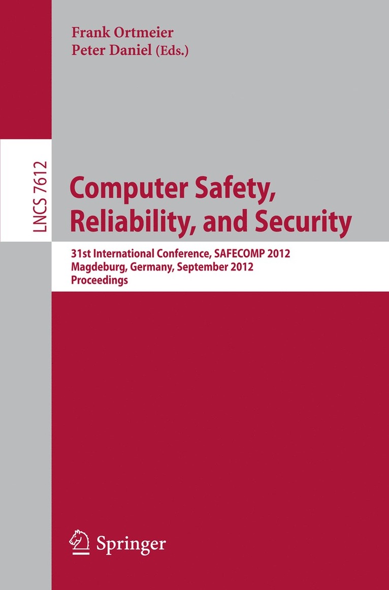 Computer Safety, Reliability, and Security 1