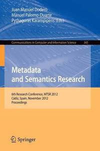 bokomslag Metadata and Semantics Research