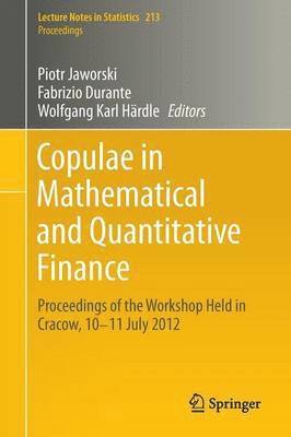 Copulae in Mathematical and Quantitative Finance 1
