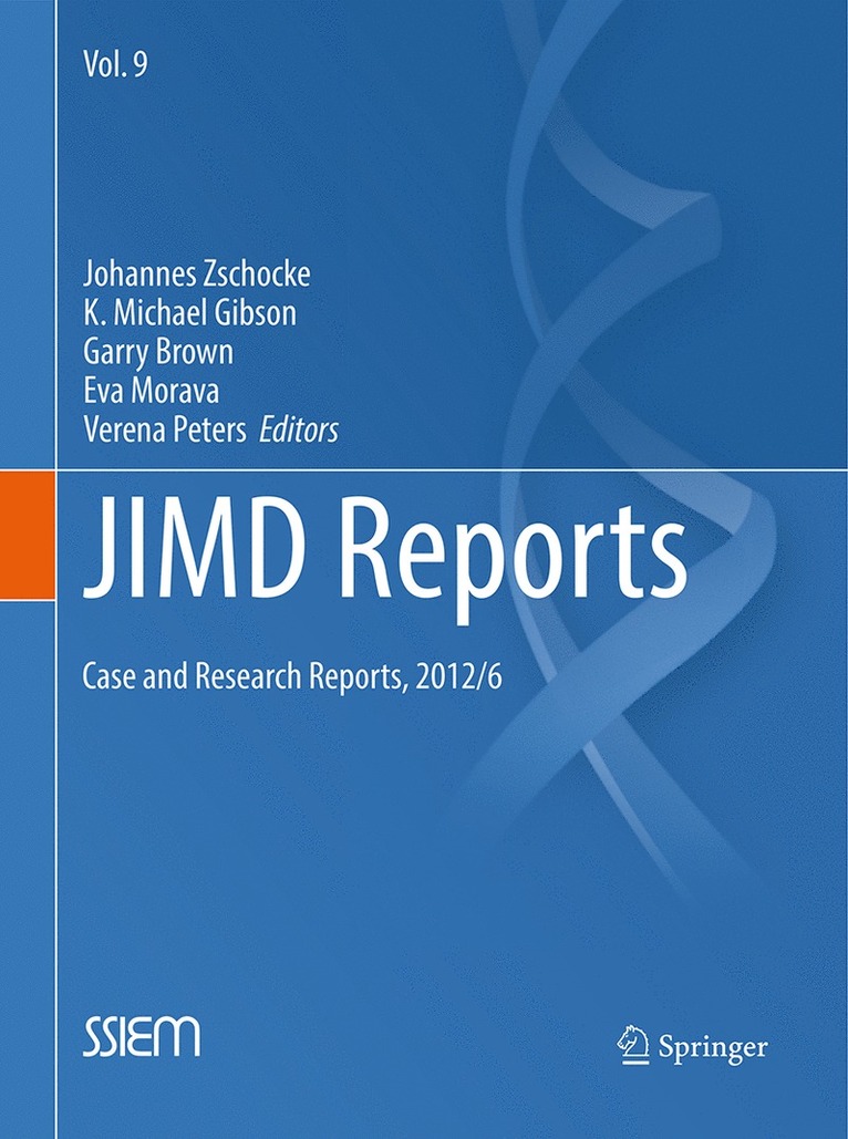Johannes Zschocke, K Michael Gibson, Garry Brown, Eva Morava, Verena Peters, K. Michael Gibson - JIMD Reports - Case and Research Reports, 2012/6, Häftad