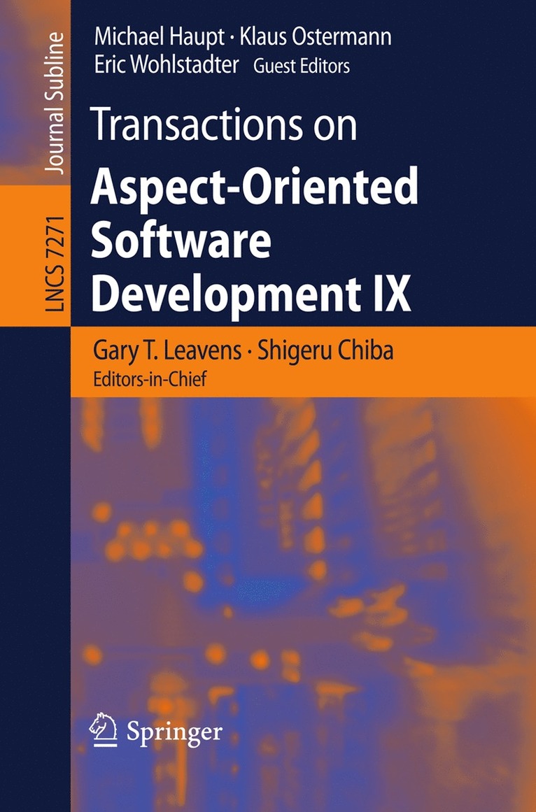 Transactions on Aspect-Oriented Software Development IX 1