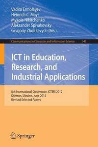 bokomslag ICT in Education, Research, and Industrial Applications