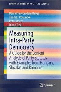 bokomslag Measuring Intra-Party Democracy