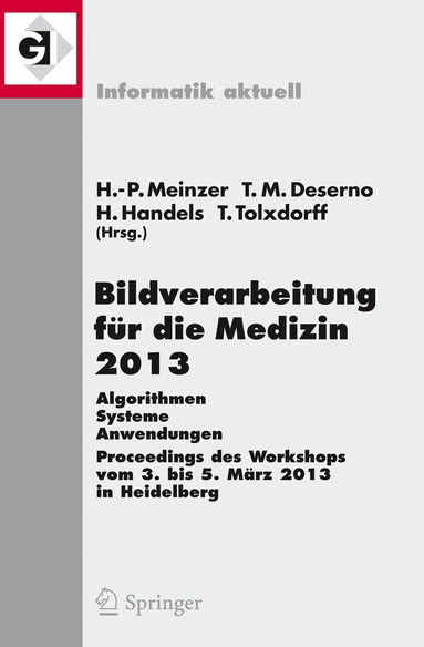 Hans-Peter Meinzer, Thomas Martin Deserno, Heinz Handels, Thomas Tolxdorff - Bildverarbeitung für die Medizin 2013, Häftad