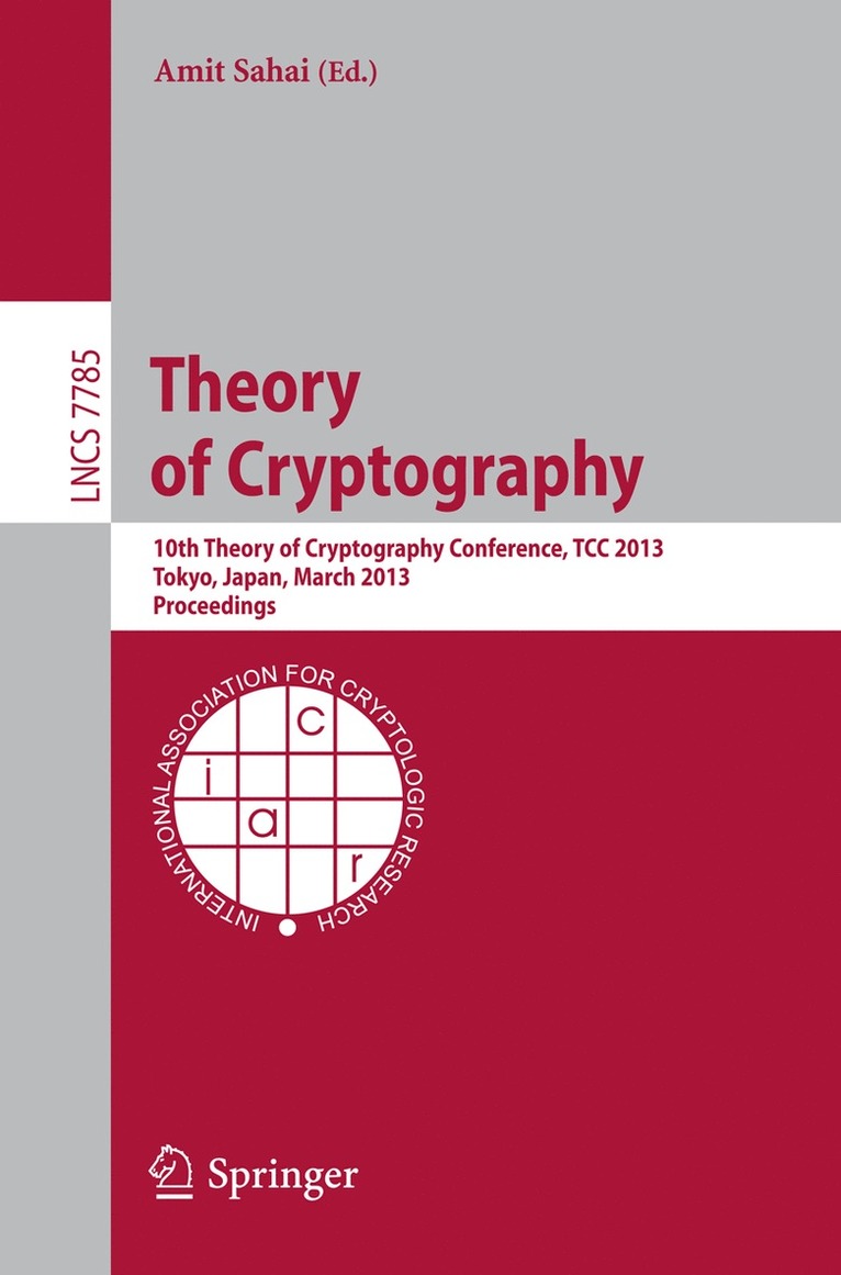 Amit Sahai - Theory of Cryptography, Häftad