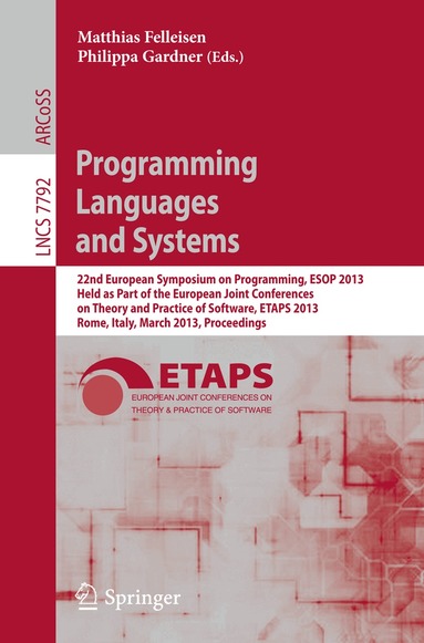 Matthias Felleisen, Philippa Gardner - Programming Languages and Systems, Häftad