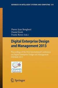 bokomslag Digital Enterprise Design and Management 2013