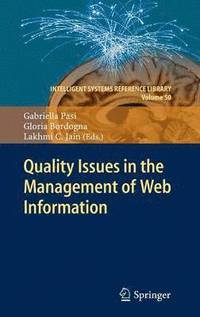 bokomslag Quality Issues in the Management of Web Information