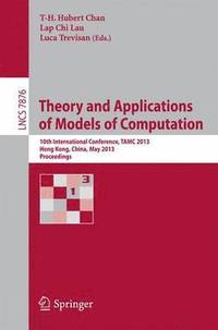 bokomslag Theory and Applications of Models of Computation