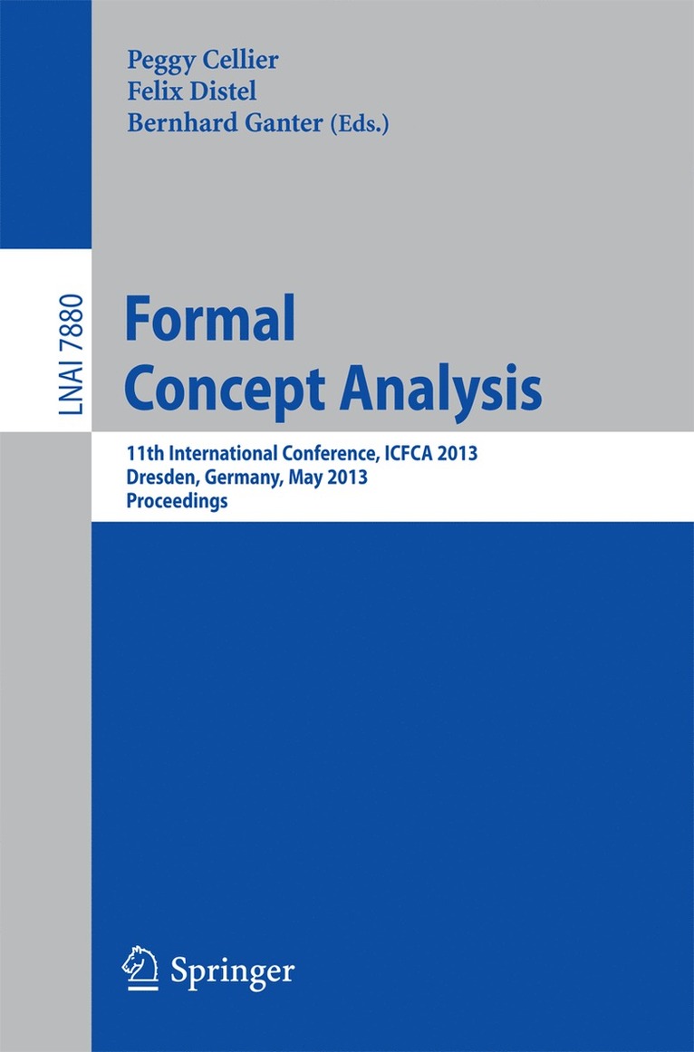 Peggy Cellier, Felix Distel, Bernhard Ganter - Formal Concept Analysis, Häftad