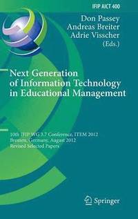 bokomslag Next Generation of Information Technology in Educational Management