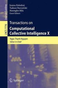 bokomslag Transactions on Computational Collective Intelligence X