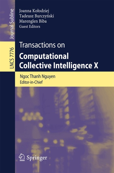 Ngoc-Thanh Nguyen - Transactions on Computational Collective Intelligence X, Häftad
