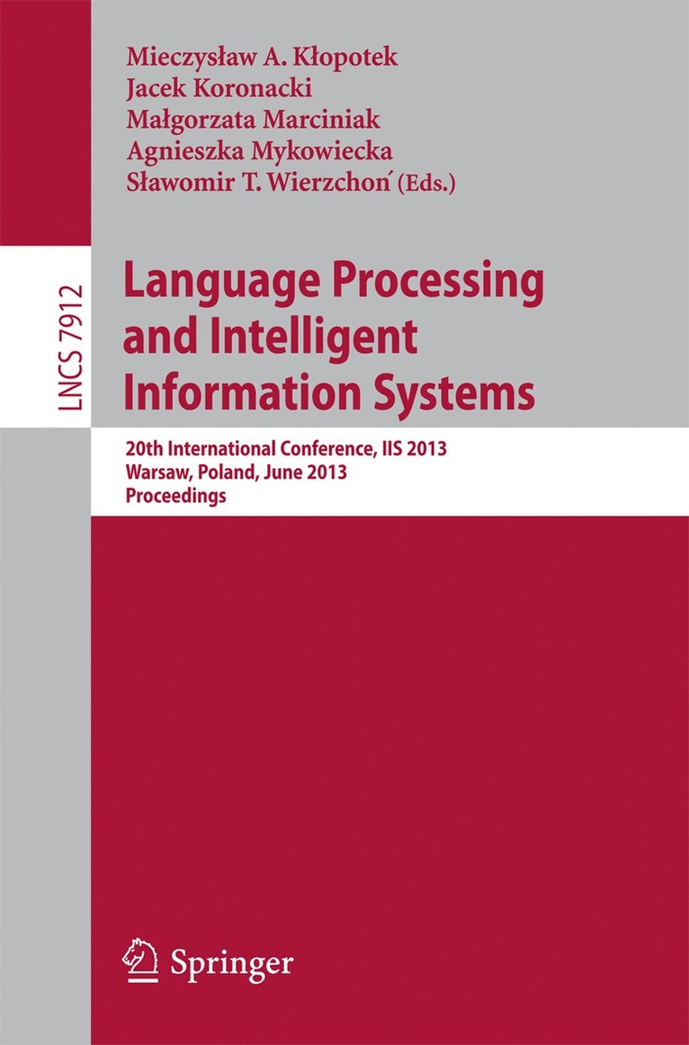 Language Processing and Intelligent Information Systems 1