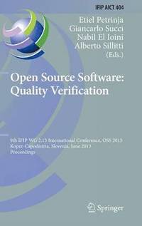 bokomslag Open Source Software: Quality Verification