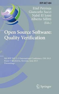 bokomslag Open Source Software: Quality Verification