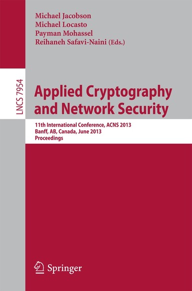 Michael Jacobson, Michael Locasto, Payman Mohassel, Reihaneh Safavi-Naini - Applied Cryptography and Network Security, Häftad