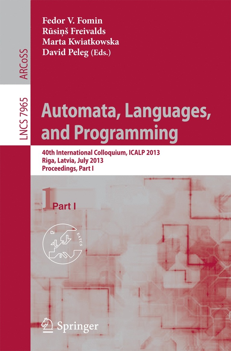 Automata, Languages, and Programming 1