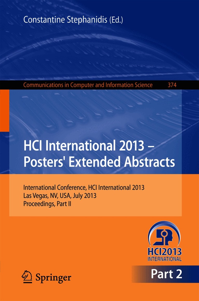 Constantine Stephanidis - HCI International 2013 - Posters' Extended Abstracts, Häftad