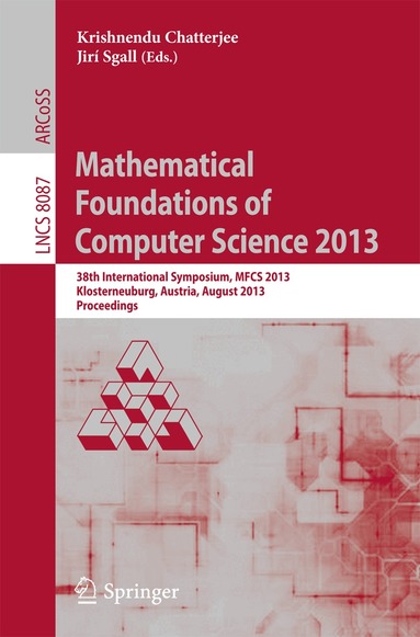 Krishnendu Chatterjee, Jirí Sgall - Mathematical Foundations of Computer Science 2013, Häftad