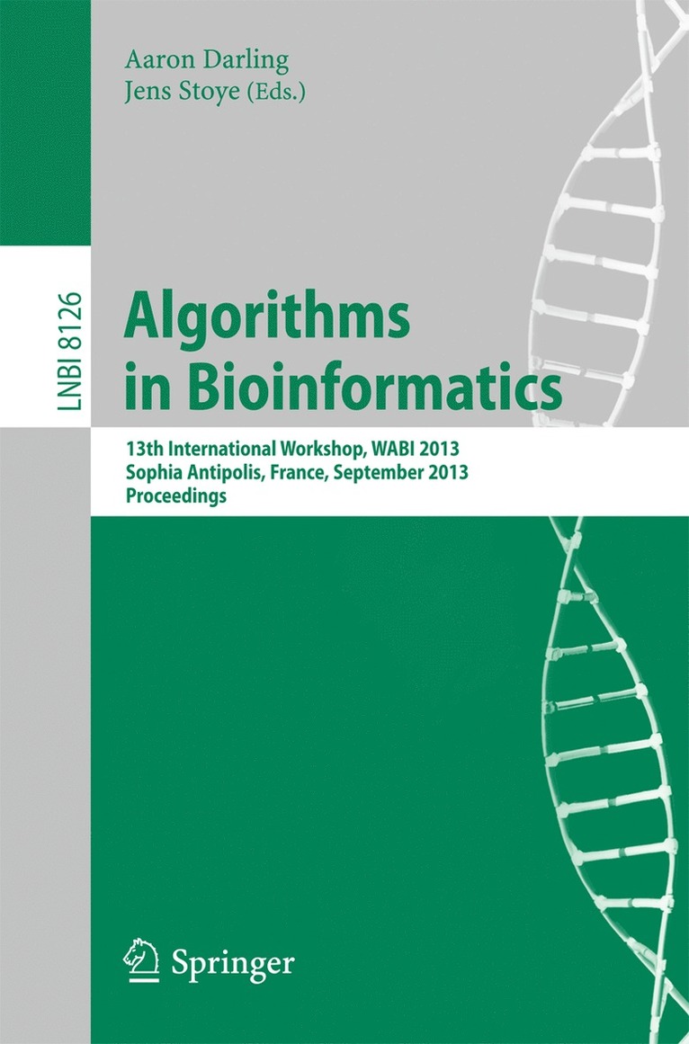 Aaron Darling, Jens Stoye - Algorithms in Bioinformatics, Häftad