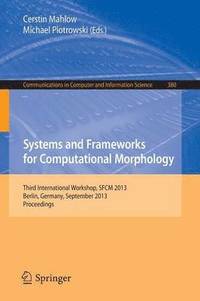 bokomslag Systems and Frameworks for Computational Morphology