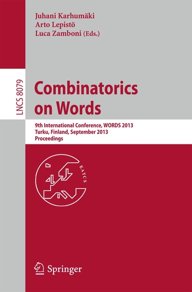 Juhani Karhumäki, Arto Lepistö, Luca Zamboni - Combinatorics on Words, Häftad