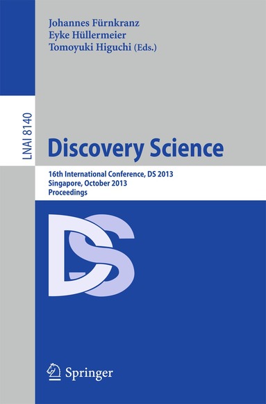 Johannes Fürnkranz, Eyke Hüllermeier, Tomoyuki Higuchi - Discovery Science, Häftad