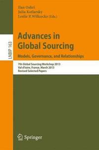 bokomslag Advances in Global Sourcing. Models, Governance, and Relationships
